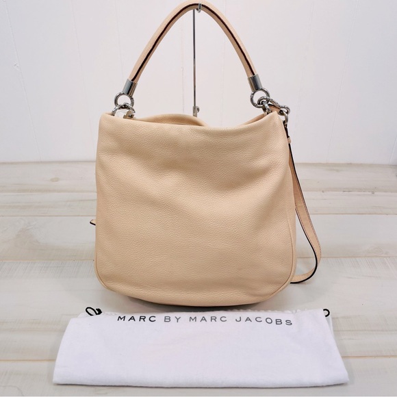 Marc By Marc Jacobs Too Hot To Handle Pale Peach Leather Hobo Bag - Picture 3 of 8